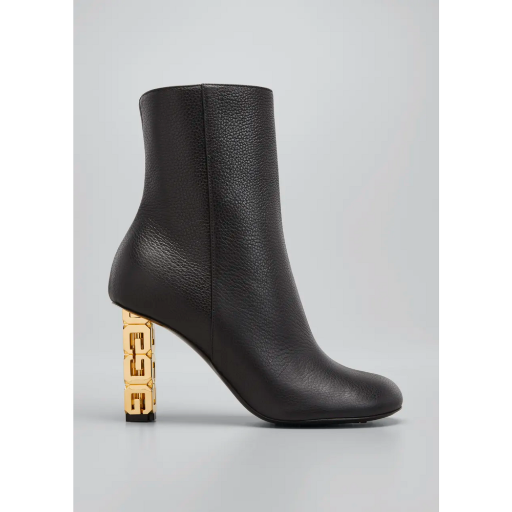 Givenchy G Cube-Heel Ankle Boots in Black - Picture 8 of 8